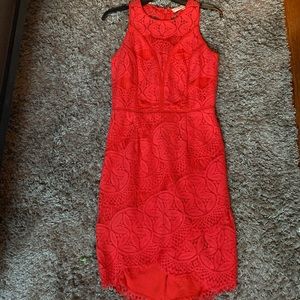 Stunning crochet high-low dress